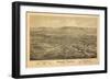 Washington - Panoramic Map of Walla Walla-Lantern Press-Framed Art Print