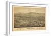 Washington - Panoramic Map of Walla Walla-Lantern Press-Framed Art Print