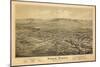 Washington - Panoramic Map of Walla Walla-Lantern Press-Mounted Art Print