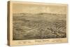 Washington - Panoramic Map of Walla Walla-Lantern Press-Stretched Canvas