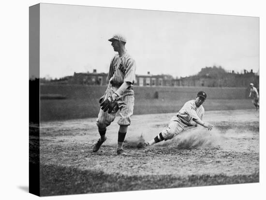 Washington Player & Boston Red Sox Baseball Photograph - Washington, DC-Lantern Press-Stretched Canvas