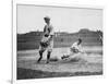 Washington Player & Boston Red Sox Baseball Photograph - Washington, DC-Lantern Press-Framed Art Print