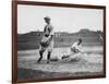 Washington Player & Boston Red Sox Baseball Photograph - Washington, DC-Lantern Press-Framed Art Print