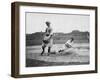 Washington Player & Boston Red Sox Baseball Photograph - Washington, DC-Lantern Press-Framed Art Print