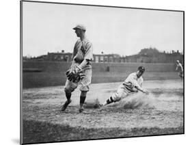 Washington Player & Boston Red Sox Baseball Photograph - Washington, DC-Lantern Press-Mounted Art Print