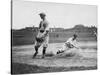 Washington Player & Boston Red Sox Baseball Photograph - Washington, DC-Lantern Press-Stretched Canvas