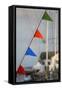 Washington, Port Townsend. Nautical Flags on a Wooden Sailboat-Kevin Oke-Framed Stretched Canvas