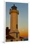 Washington, Port Townsend. Super Moon over the Point Wilson Lighthouse-Richard Duval-Framed Photographic Print