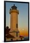 Washington, Port Townsend. Super Moon over the Point Wilson Lighthouse-Richard Duval-Framed Photographic Print