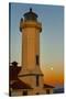 Washington, Port Townsend. Super Moon over the Point Wilson Lighthouse-Richard Duval-Stretched Canvas