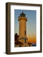 Washington, Port Townsend. Super Moon over the Point Wilson Lighthouse-Richard Duval-Framed Photographic Print