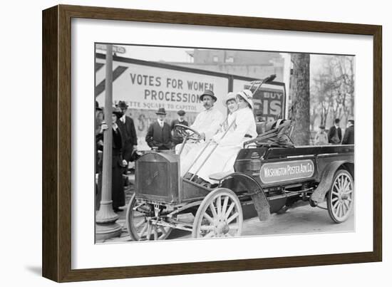 Washington Poster Advertising Company Truck Carries Suffragettes-null-Framed Art Print