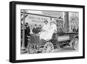 Washington Poster Advertising Company Truck Carries Suffragettes-null-Framed Art Print