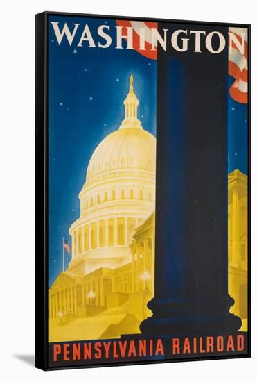 Washington Poster-Sascha Maurer-Framed Stretched Canvas