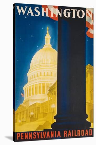 Washington Poster-Sascha Maurer-Stretched Canvas