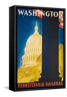 Washington Poster-Sascha Maurer-Framed Stretched Canvas