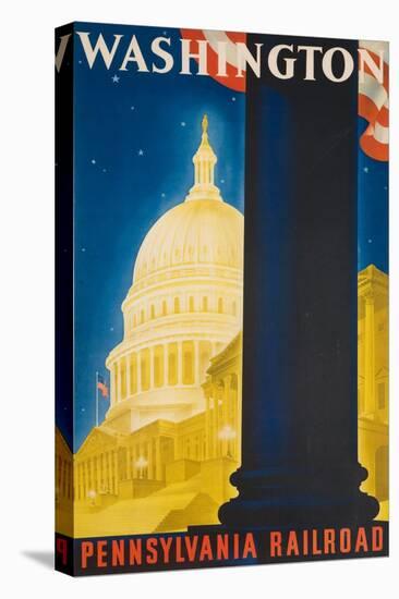 Washington Poster-Sascha Maurer-Stretched Canvas