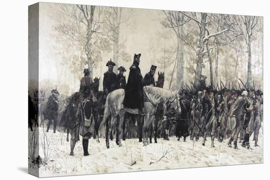 Washington Reviewing His Troops at Valley Forge-W. T. Trego-Stretched Canvas