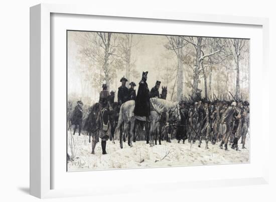 Washington Reviewing His Troops at Valley Forge-W. T. Trego-Framed Giclee Print