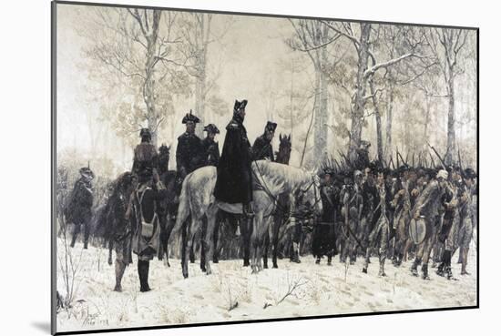 Washington Reviewing His Troops at Valley Forge-W. T. Trego-Mounted Giclee Print