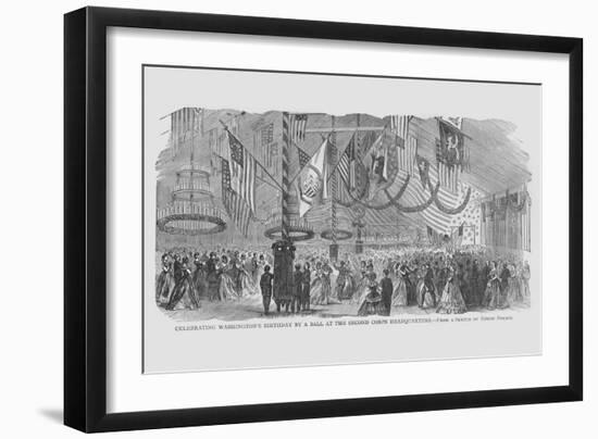 Washington's Birthday Ball at 2nd Corps Headquarters-Frank Leslie-Framed Art Print
