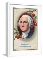Washington's Birthday Greetings Postcard-null-Framed Giclee Print