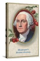 Washington's Birthday Greetings Postcard-null-Stretched Canvas