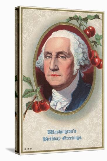 Washington's Birthday Greetings Postcard-null-Stretched Canvas