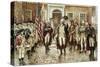 Washington's Farewell to His Officers-Edward Moran-Stretched Canvas