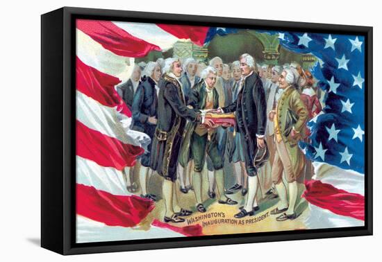 Washington's Inauguration as President-null-Framed Stretched Canvas