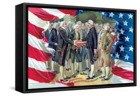 Washington's Inauguration as President-null-Framed Stretched Canvas