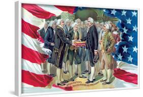 Washington's Inauguration as President-null-Framed Art Print