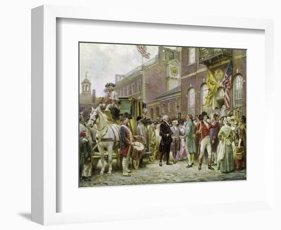 Washington's Inauguration at Philadelphia, 1793-Jean Leon Gerome Ferris-Framed Giclee Print