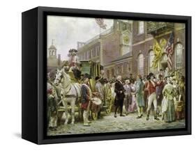 Washington's Inauguration at Philadelphia, 1793-Jean Leon Gerome Ferris-Framed Stretched Canvas