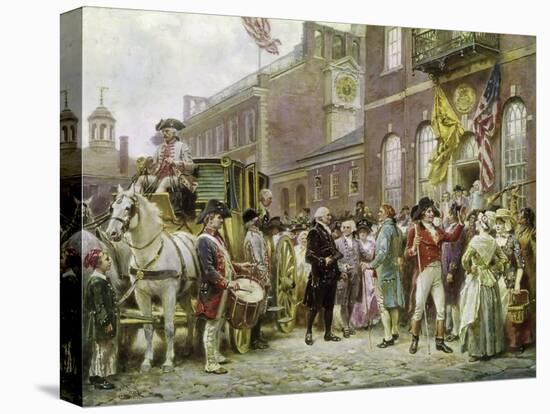 Washington's Inauguration at Philadelphia, 1793-Jean Leon Gerome Ferris-Stretched Canvas