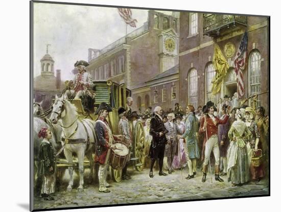 Washington's Inauguration at Philadelphia in 1793-Jean Leon Gerome Ferris-Mounted Giclee Print