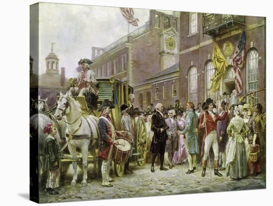 Washington's Inauguration at Philadelphia in 1793-Jean Leon Gerome Ferris-Stretched Canvas