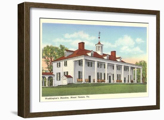 Washington's Mansion, Mt. Vernon, Virginia-null-Framed Art Print