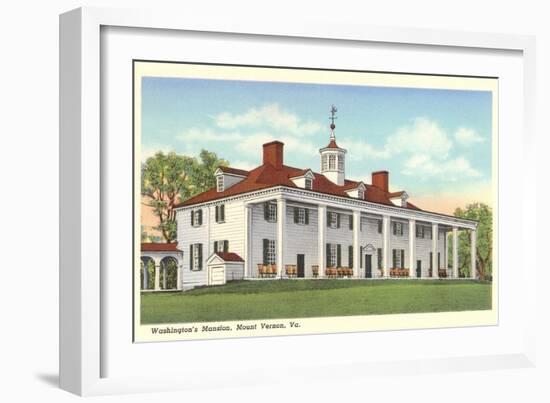 Washington's Mansion, Mt. Vernon, Virginia-null-Framed Art Print