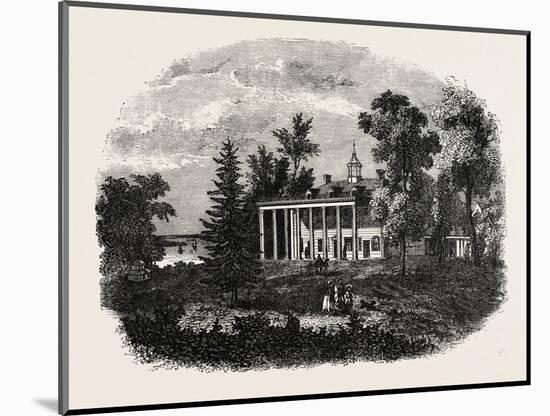 Washington's Residence, Mount Vernon, USA, 1870s-null-Mounted Giclee Print