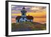 Washington, San Juan Islands. Patos Lighthouse and Camas at Sunset-Don Paulson-Framed Photographic Print