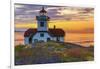 Washington, San Juan Islands. Patos Lighthouse and Camas at Sunset-Don Paulson-Framed Photographic Print