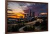Washington, Seattle. Sunset View of Downtown over I-5 from the Jose Rizal Bridge-Gary Luhm-Framed Photographic Print