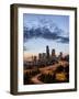 Washington, Seattle. Sunset View of Downtown over I-5 from the Jose Rizal Bridge-Gary Luhm-Framed Photographic Print