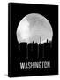 Washington Skyline Black-null-Framed Stretched Canvas