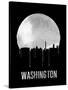 Washington Skyline Black-null-Stretched Canvas