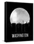 Washington Skyline Black-null-Framed Stretched Canvas
