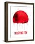 Washington Skyline Red-null-Framed Art Print