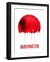 Washington Skyline Red-null-Framed Art Print