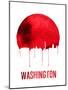 Washington Skyline Red-null-Mounted Art Print